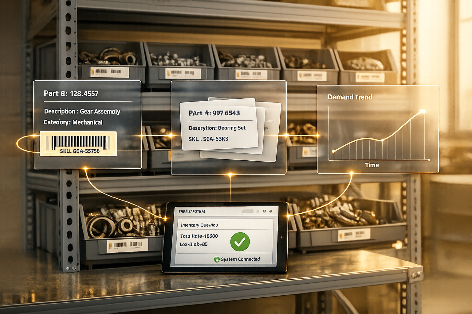 Digitizing surplus and spare parts inventory